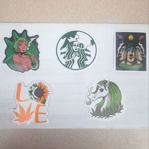 Weed Maple Leaf Pot Leaf Sticker Bundle